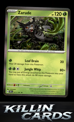 Zarude 011/191 Pokemon Rare SV08: Surging Sparks Card NM