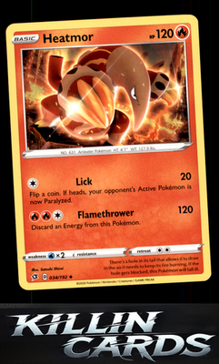 Heatmor 034/192 Pokemon Uncommon SWSH02: Rebel Clash Card NM