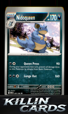 Nidoqueen 031/165 Pokemon Uncommon SV: Scarlet & Violet 151 Card NM