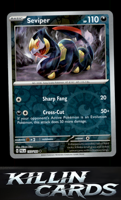 Reverse Holofoil Seviper 137/193 Pokemon Uncommon SV02: Paldea Evolved Card NM