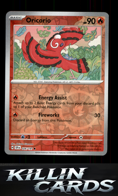 Reverse Holofoil Oricorio - 026/191 026/191 Pokemon Common SV08: Surging Sparks