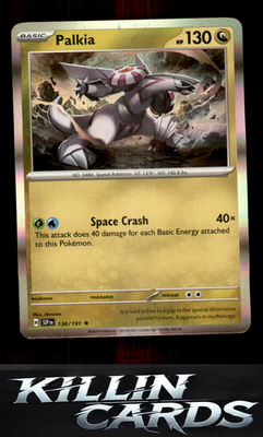 Palkia 136/191 Pokemon Rare SV08: Surging Sparks Card NM