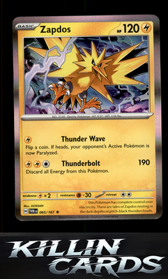 Zapdos 065/167 Pokemon Rare SV06: Twilight Masquerade Card NM