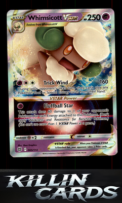 Whimsicott VSTAR 065/172 Pokemon Ultra Rare SWSH09: Brilliant Stars Card NM