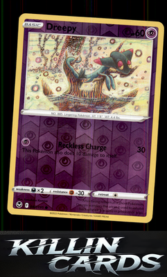 Reverse Holofoil Dreepy 087/195 Pokemon Common SWSH12: Silver Tempest Card NM