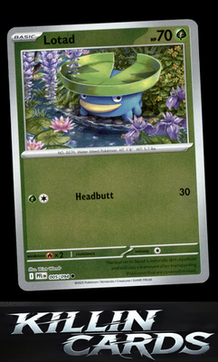 Reverse Holofoil Lotad 005/094 Pokemon Common ME02: Phantasmal Flames Card NM