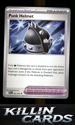 Punk Helmet 092/094 Pokemon Uncommon ME02: Phantasmal Flames Card NM
