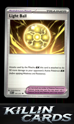 Light Ball 191/217 Pokemon Uncommon ME: Ascended Heroes Card NM
