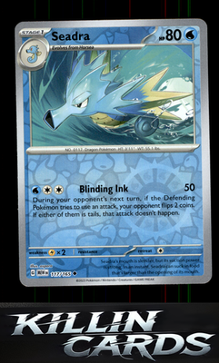 Reverse Holofoil Seadra 117/165 Pokemon Uncommon SV: Scarlet & Violet 151 Card N