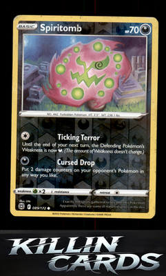 Reverse Holofoil Spiritomb 089/172 Pokemon Common SWSH09: Brilliant Stars Card N