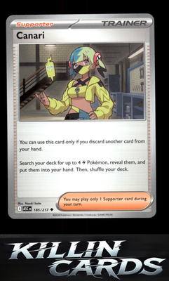 Canari - 185/217 185/217 Pokemon Uncommon ME: Ascended Heroes Card NM