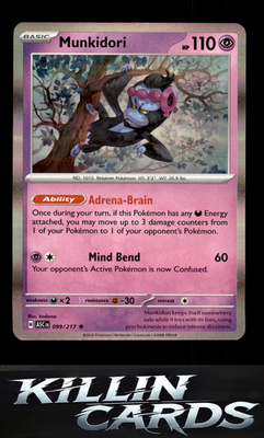 Munkidori 099/217 Pokemon Rare ME: Ascended Heroes Card NM