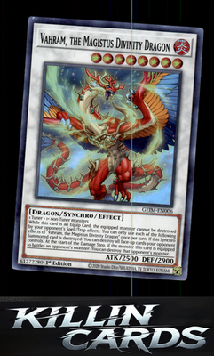 1st Edition Vahram, the Magistus Divinity Dragon GEIM-EN006 YuGiOh Super Rare Ge