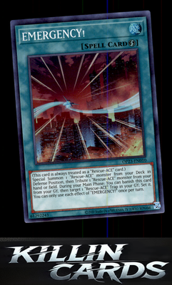 EMERGENCY! OP23-EN010 YuGiOh Super Rare OTS Tournament Pack 23 Card NM
