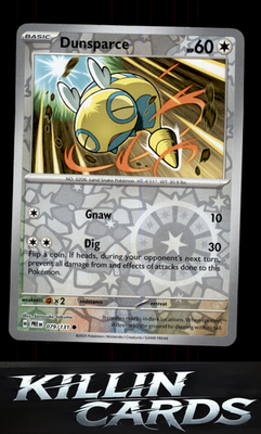 Reverse Holofoil Dunsparce 079/131 Pokemon Common SV: Prismatic Evolutions Card