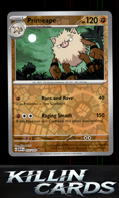 Reverse Holofoil Primeape 057/165 Pokemon Uncommon SV: Scarlet & Violet 151 Card