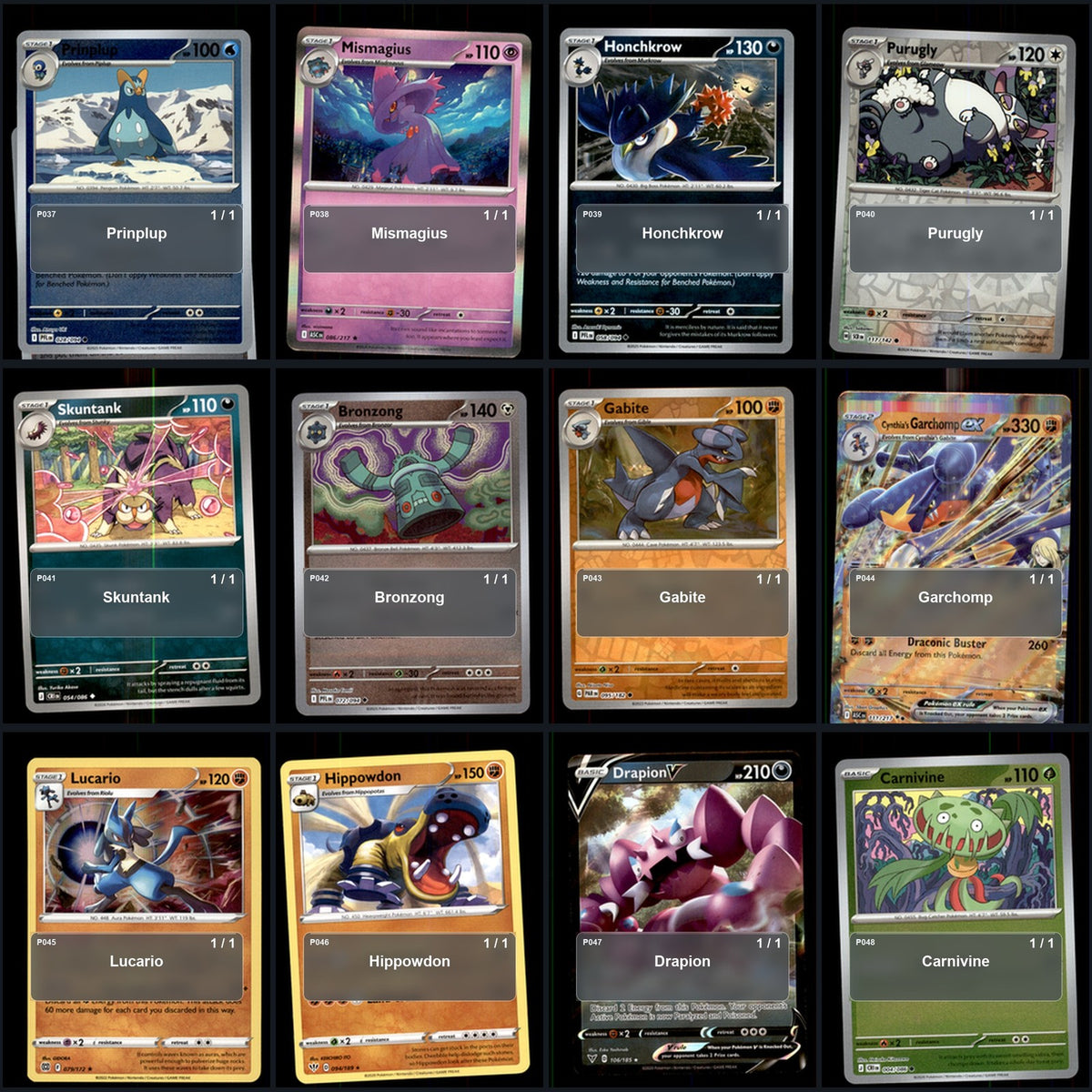 Pokemon TCG Generation 4 Sinnoh Pokemon Pokedex Set 105 Cards Collection