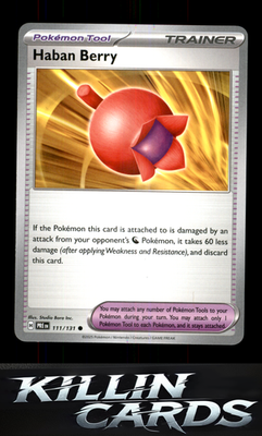 Haban Berry 111/131 Pokemon Common SV: Prismatic Evolutions Card NM
