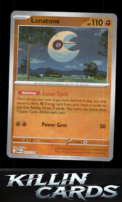 Reverse Holofoil Lunatone 074/132 Pokemon Rare ME01: Mega Evolution Card NM