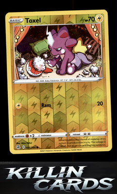Reverse Holofoil Toxel (105) 105/264 Pokemon Common SWSH08: Fusion Strike Card N