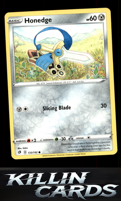 Honedge 133/192 Pokemon Common SWSH02: Rebel Clash Card NM