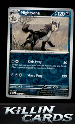 Reverse Holofoil Mightyena 106/162 Pokemon Common SV05: Temporal Forces Card NM