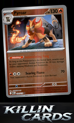 Reverse Holofoil Pyroar 024/132 Pokemon Uncommon ME01: Mega Evolution Card NM