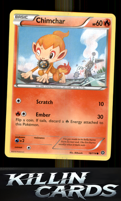 Chimchar 18/114 Pokemon Common XY - Steam Siege Card NM