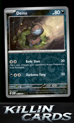 Reverse Holofoil Deino 065/086 Pokemon Common SV: White Flare Card NM
