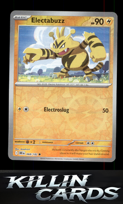 Reverse Holofoil Electabuzz 068/182 Pokemon Common SV10: Destined Rivals Card NM
