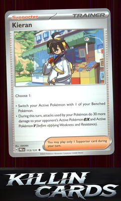 Kieran - 113/131 113/131 Pokemon Uncommon SV: Prismatic Evolutions Card NM