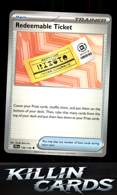Redeemable Ticket 156/159 Pokemon Uncommon SV09: Journey Together Card NM