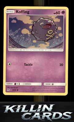 Koffing 28/68 Pokemon Common Hidden Fates Card NM