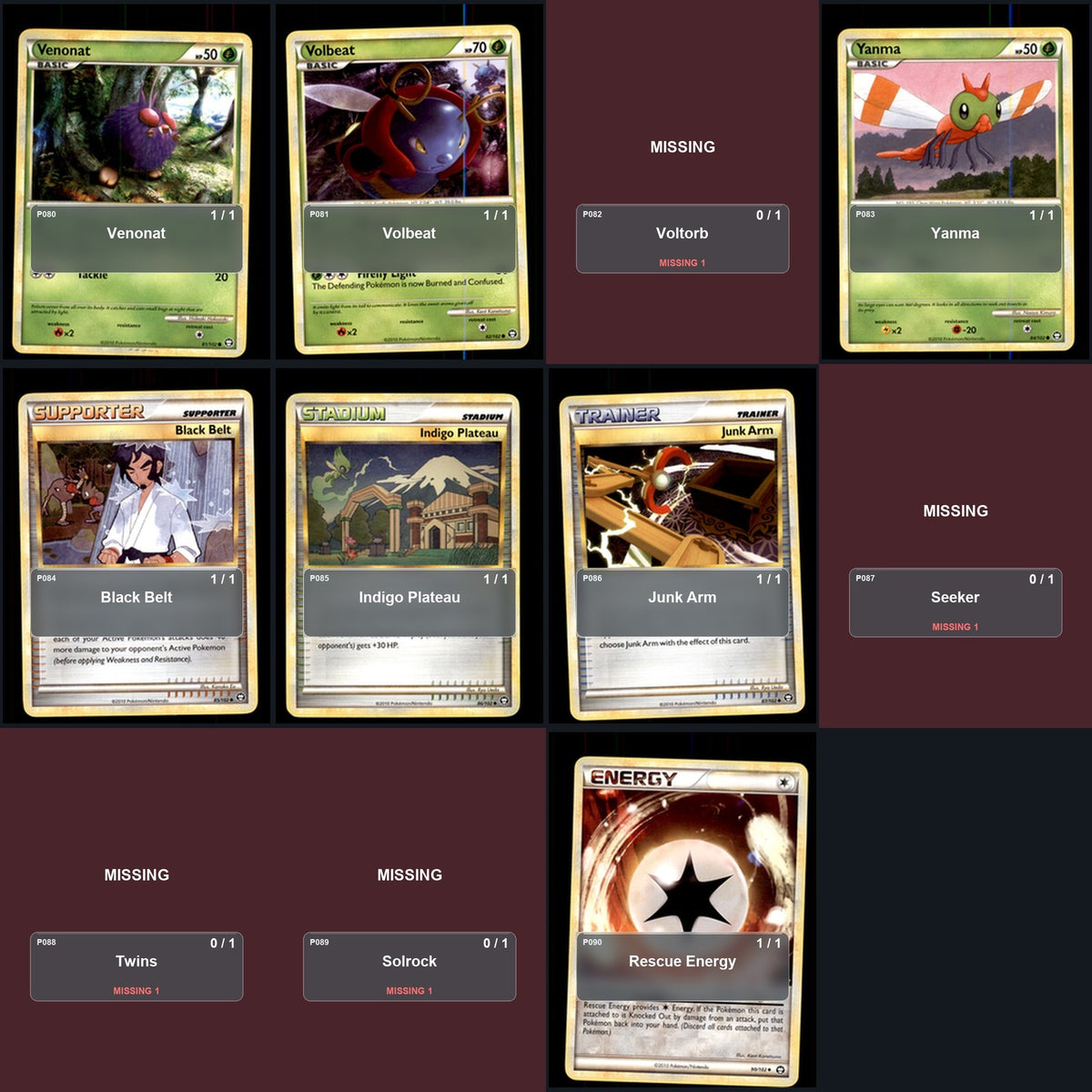 Pokemon TCG Triumphant C/UC/R Standard Set 30 Cards