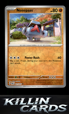 Reverse Holofoil Nosepass 101/167 Pokemon Common SV06: Twilight Masquerade Card