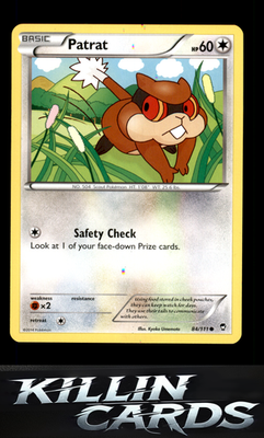 Patrat 84/111 Pokemon Common XY - Furious Fists Card NM