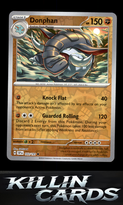 Reverse Holofoil Donphan 103/191 Pokemon Common SV08: Surging Sparks Card NM
