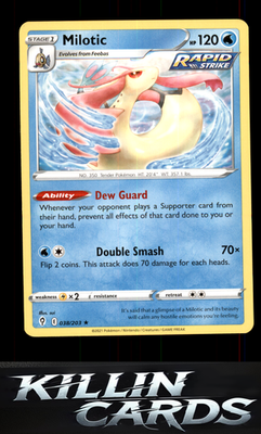 Milotic 038/203 Pokemon Rare SWSH07: Evolving Skies Card NM