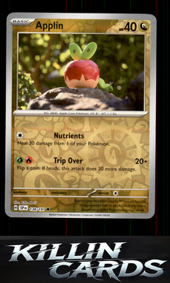 Reverse Holofoil Applin 138/191 Pokemon Common SV08: Surging Sparks Card NM