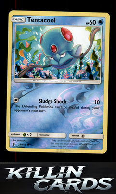 Reverse Holofoil Tentacool 23/145 Pokemon Common SM - Guardians Rising Card NM