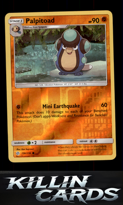 Reverse Holofoil Palpitoad 116/236 Pokemon Common SM - Cosmic Eclipse Card NM