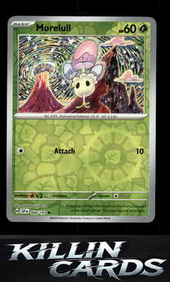 Reverse Holofoil Morelull 008/191 Pokemon Common SV08: Surging Sparks Card NM