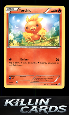 Torchic 25/160 Pokemon Common XY - Primal Clash Card LP