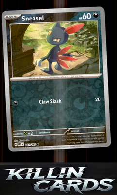 Reverse Holofoil Sneasel 061/131 Pokemon Common SV: Prismatic Evolutions Card NM