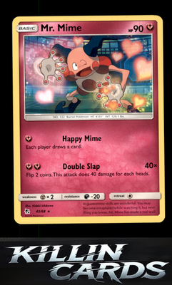 Mr. Mime 43/68 Pokemon Rare Hidden Fates Card NM
