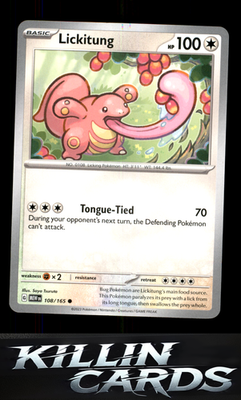 Lickitung 108/165 Pokemon Common SV: Scarlet & Violet 151 Card NM