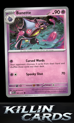 Banette - 091/217 091/217 Pokemon Uncommon ME: Ascended Heroes Card NM