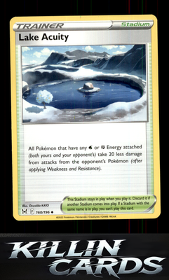 Lake Acuity 160/196 Pokemon Uncommon SWSH11: Lost Origin Card NM