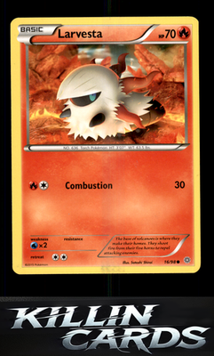 Larvesta 16/98 Pokemon Common XY - Ancient Origins Card LP