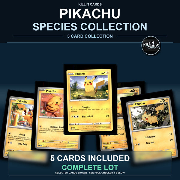 Pokemon TCG Pikachu Species Collection 5 Different Cards